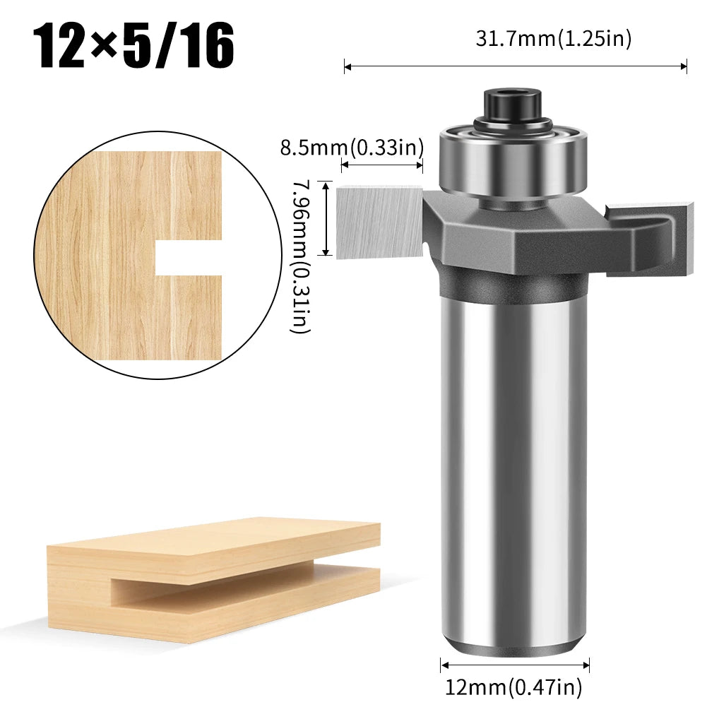 Fraise Rainure en T – Queue 6 mm / 12 mm