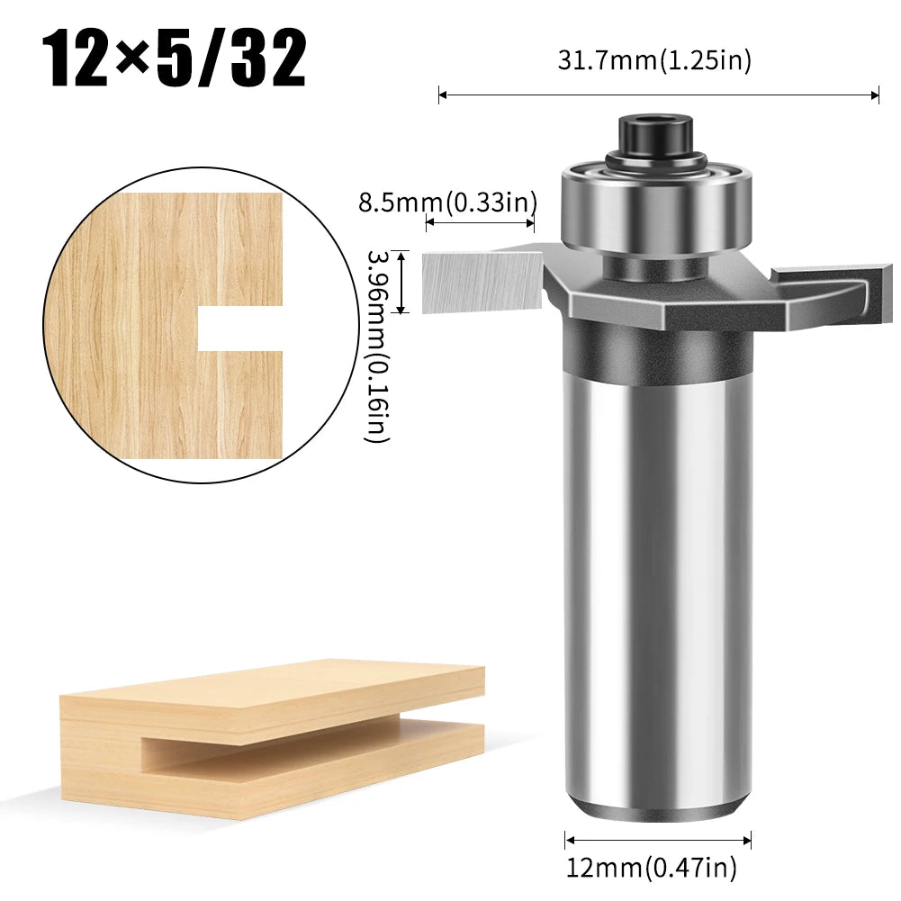 Fraise Rainure en T – Queue 6 mm / 12 mm