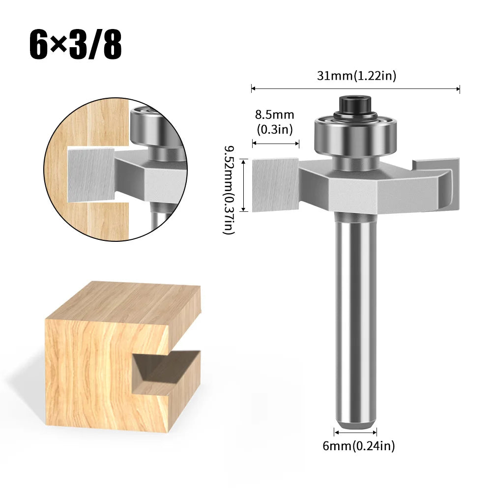Fraise Rainure en T – Queue 6 mm / 12 mm