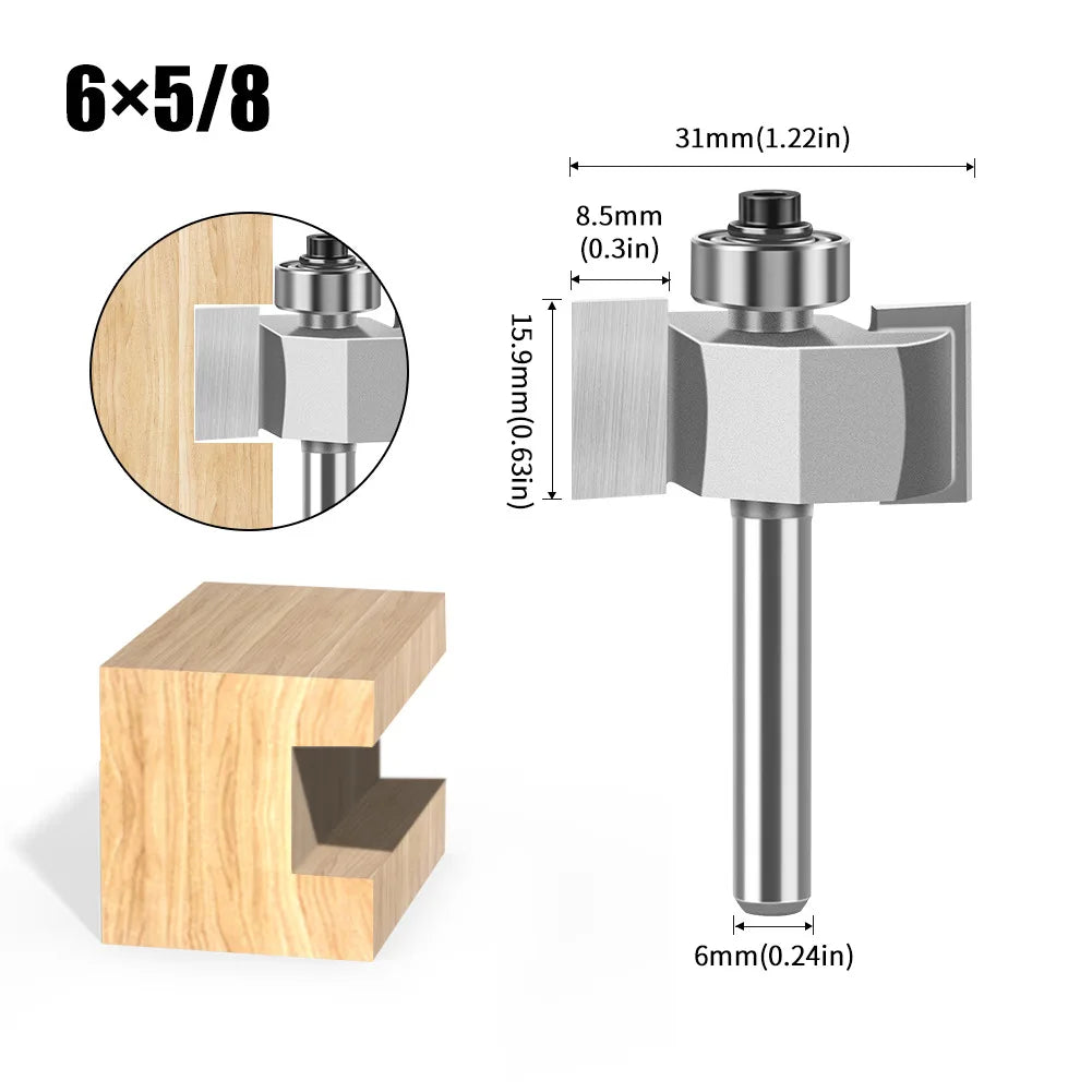 Fraise Rainure en T – Queue 6 mm / 12 mm