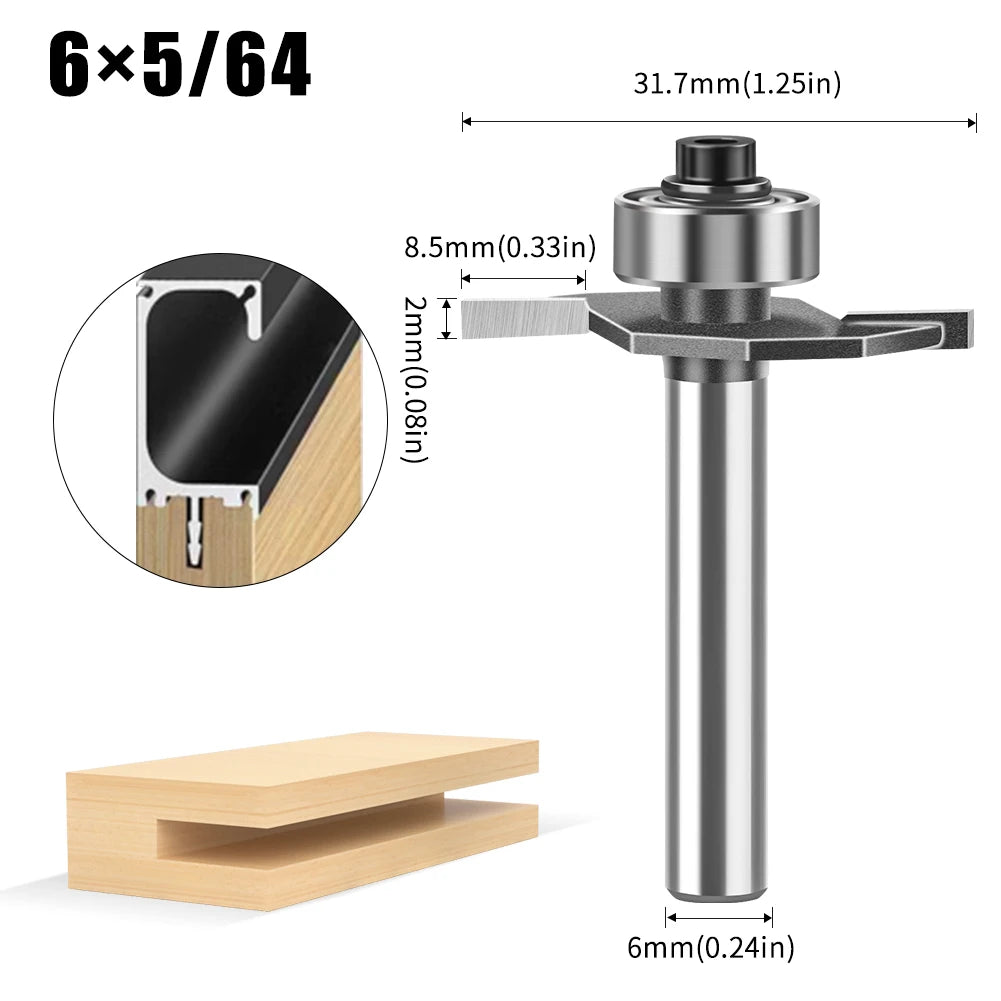 Fraise Rainure en T – Queue 6 mm / 12 mm