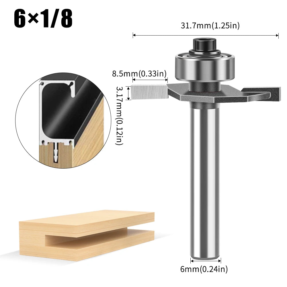 Fraise Rainure en T – Queue 6 mm / 12 mm