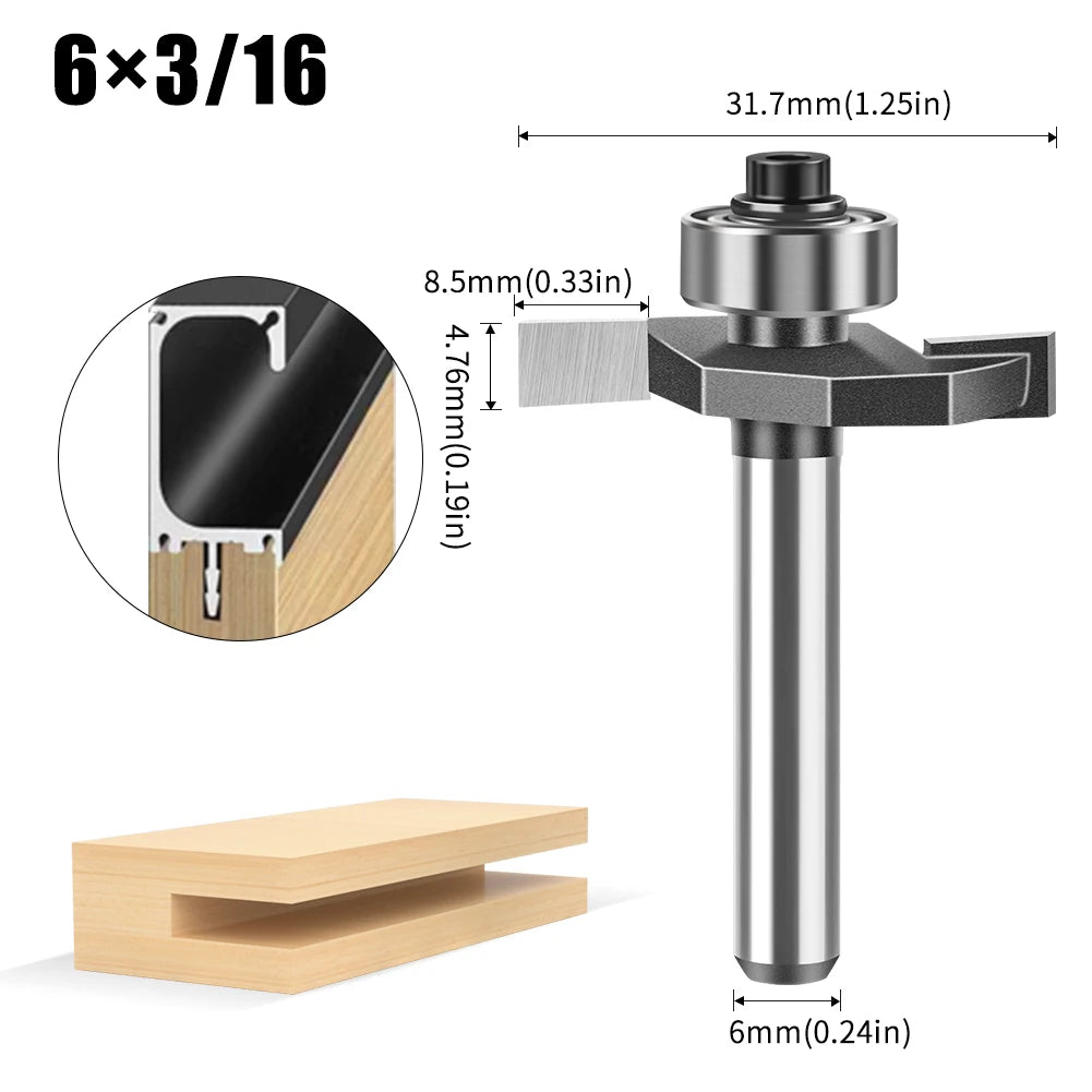 Fraise Rainure en T – Queue 6 mm / 12 mm