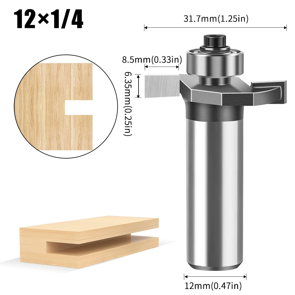Fraise Rainure en T – Queue 6 mm / 12 mm