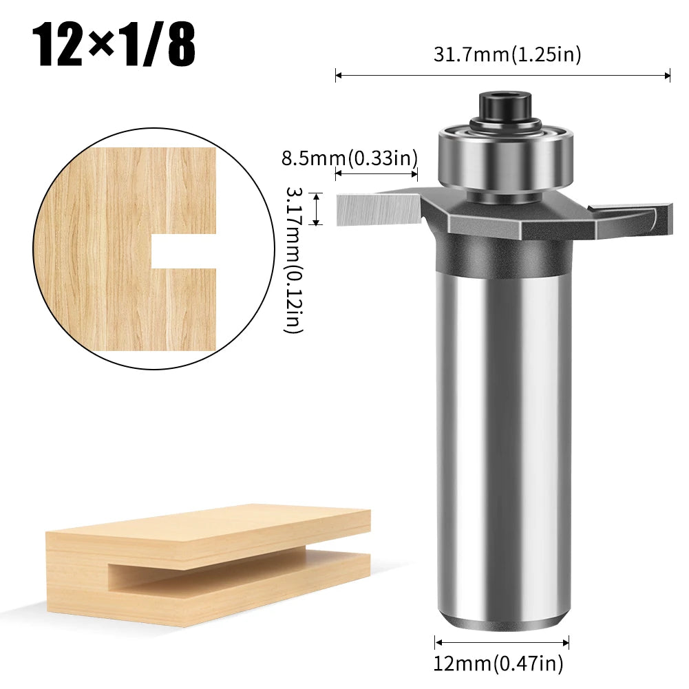 Fraise Rainure en T – Queue 6 mm / 12 mm