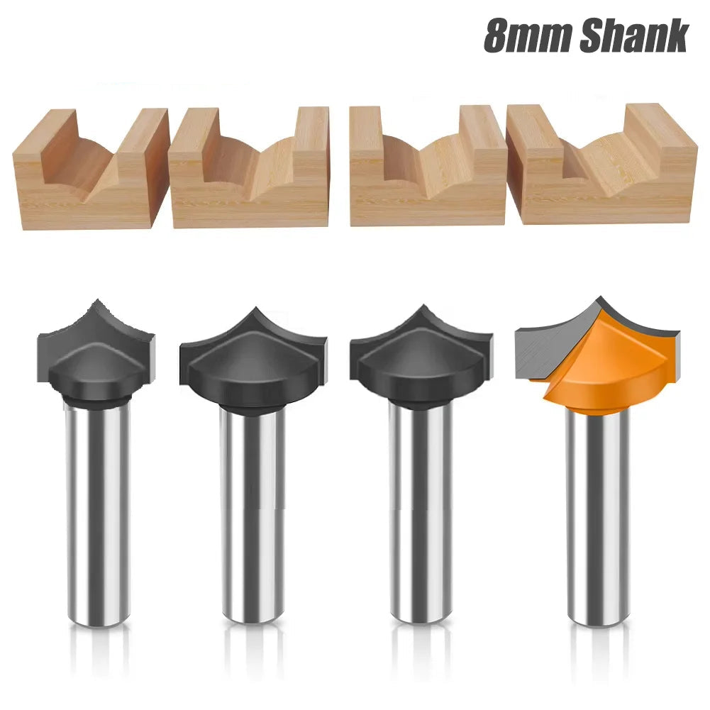 Set Fraises Gravure CNC 8 mm (1–4 pcs)