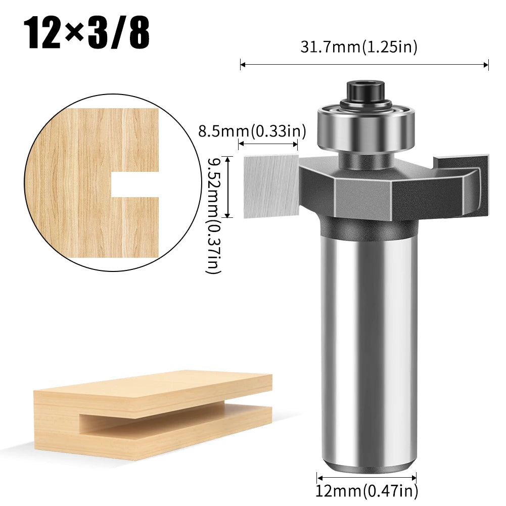 Fraise Rainure en T – Queue 6 mm / 12 mm