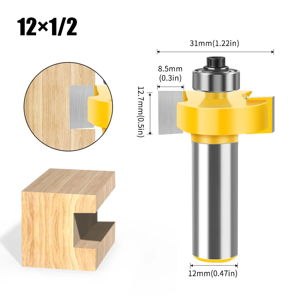Fraise Rainure en T – Queue 6 mm / 12 mm