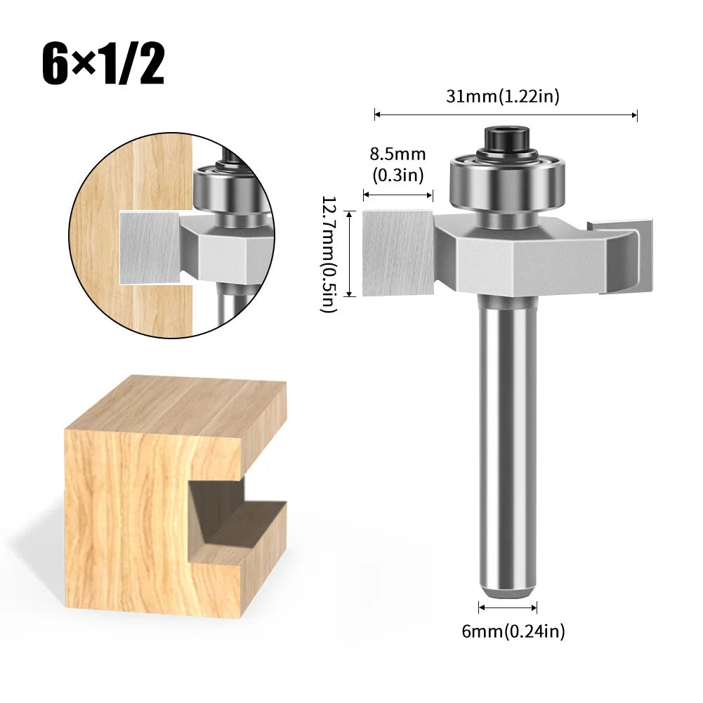 Fraise Rainure en T – Queue 6 mm / 12 mm