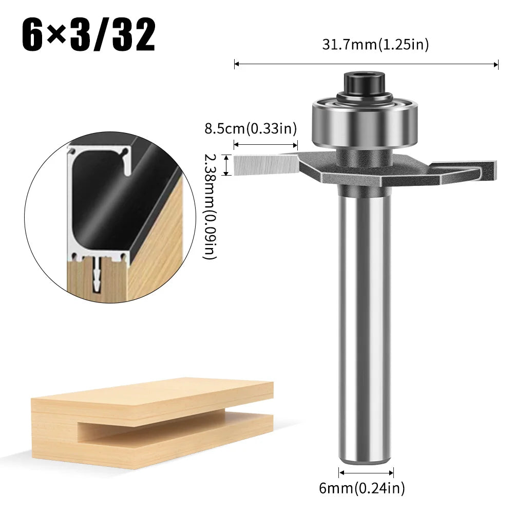 Fraise Rainure en T – Queue 6 mm / 12 mm