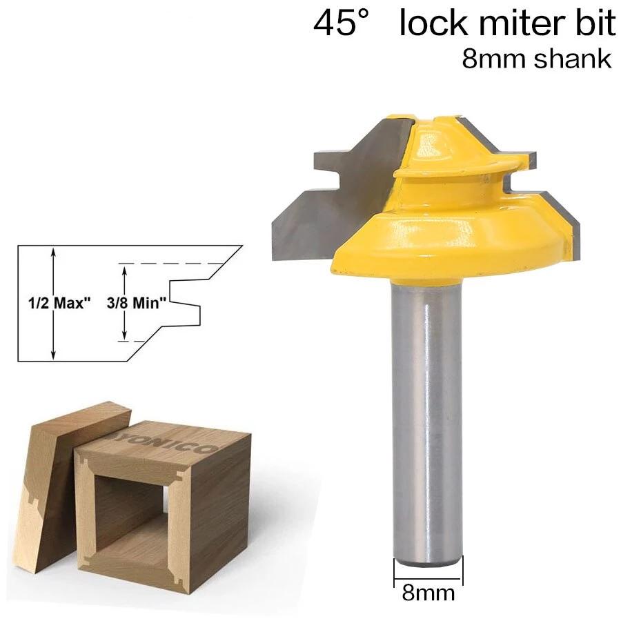 Fraise Lock Miter 45° Bois (1/4")