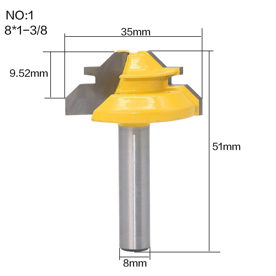 Fraise Lock Miter 45° Bois (1/4")