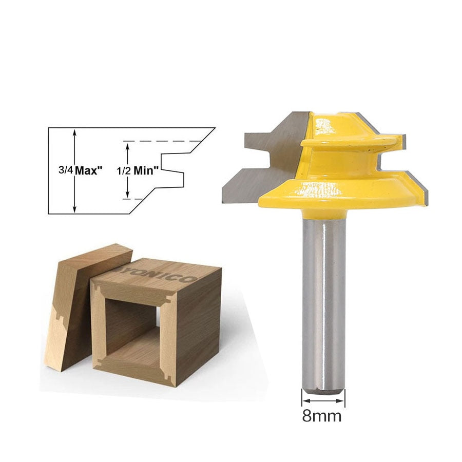 Fraise Lock Miter 45° Bois (1/4")