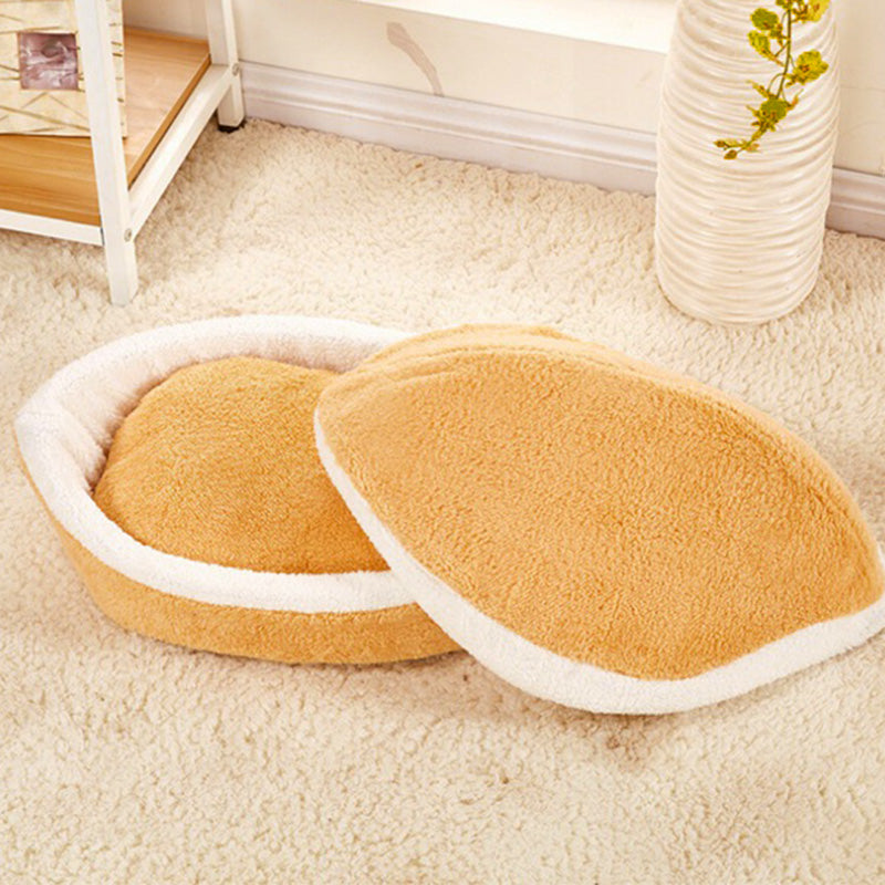 Soft & Cute Hamburger Cats Bed