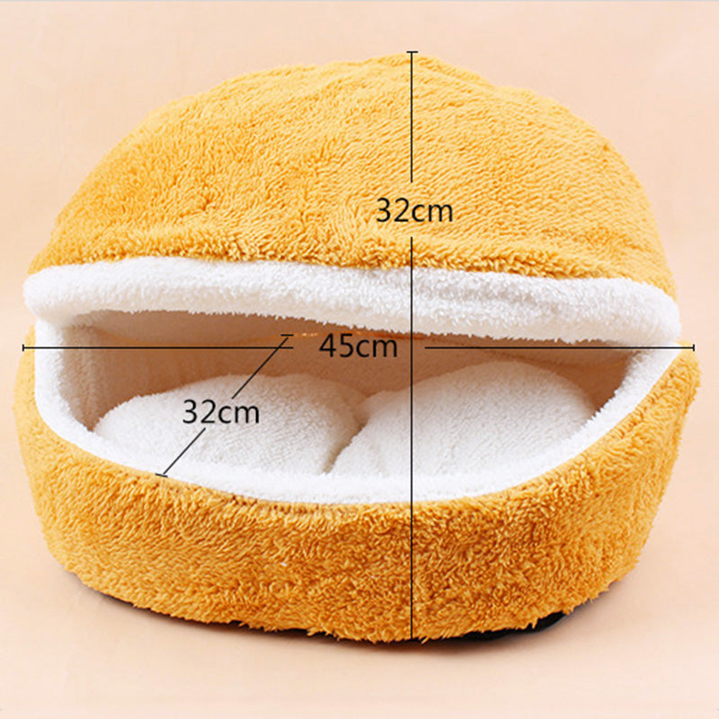 Soft & Cute Hamburger Cats Bed