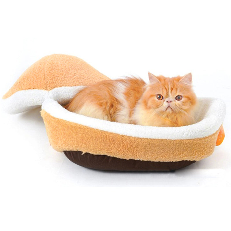 Soft & Cute Hamburger Cats Bed