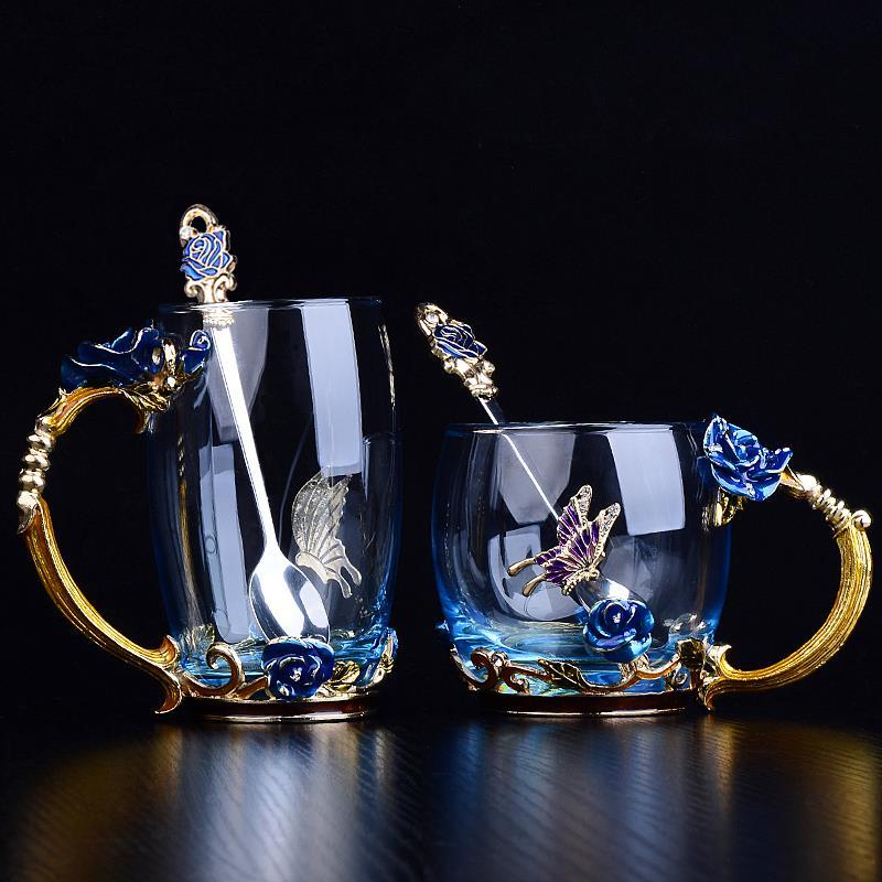 Handmade Beauty and Novelty Enamel Coffee/Tea Cup Mug