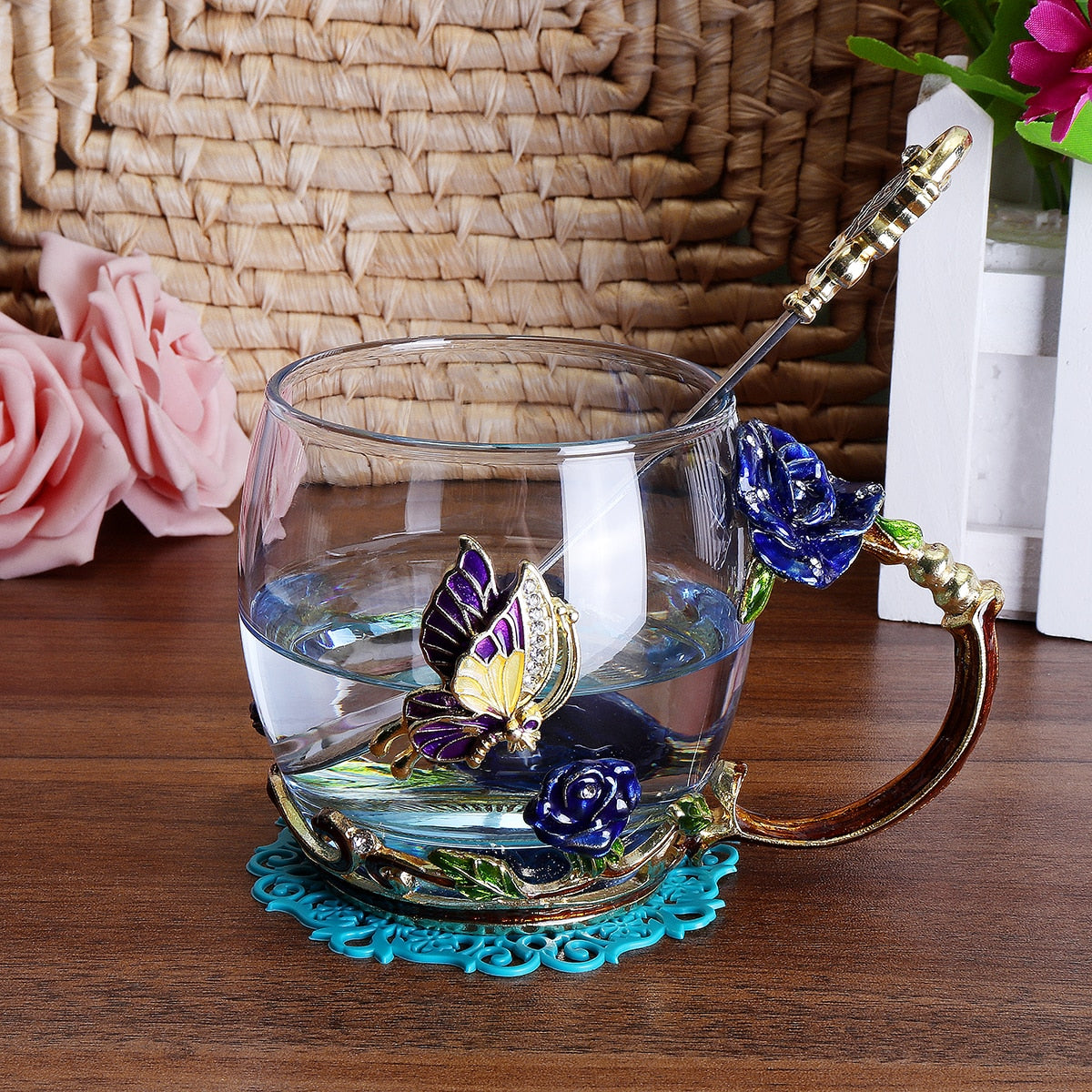Handmade Beauty and Novelty Enamel Coffee/Tea Cup Mug