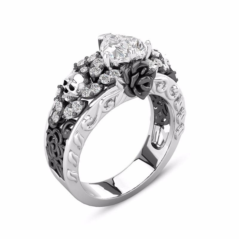 Elite Rose Skull Ring