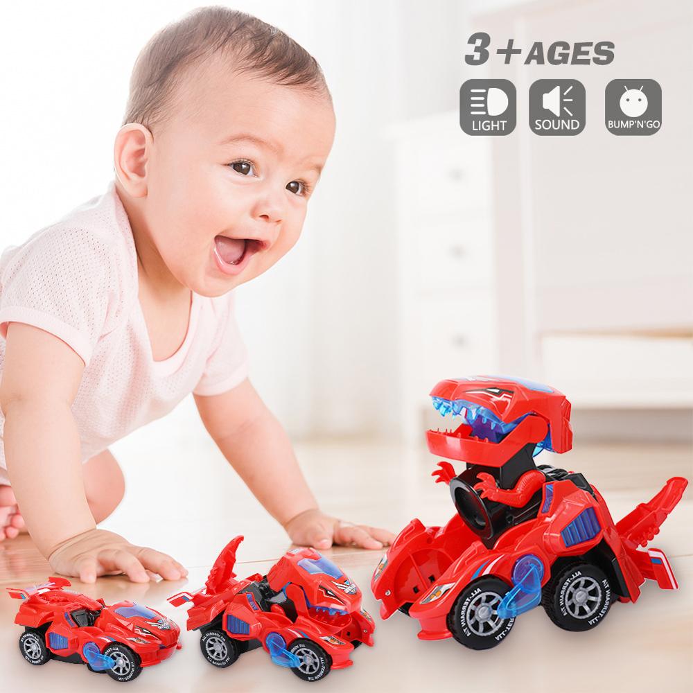 Transforming Dinosaur LED car