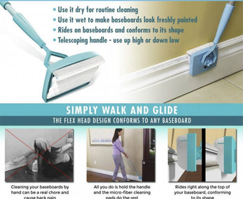 Adjustable Conforming Baseboard Cleaner