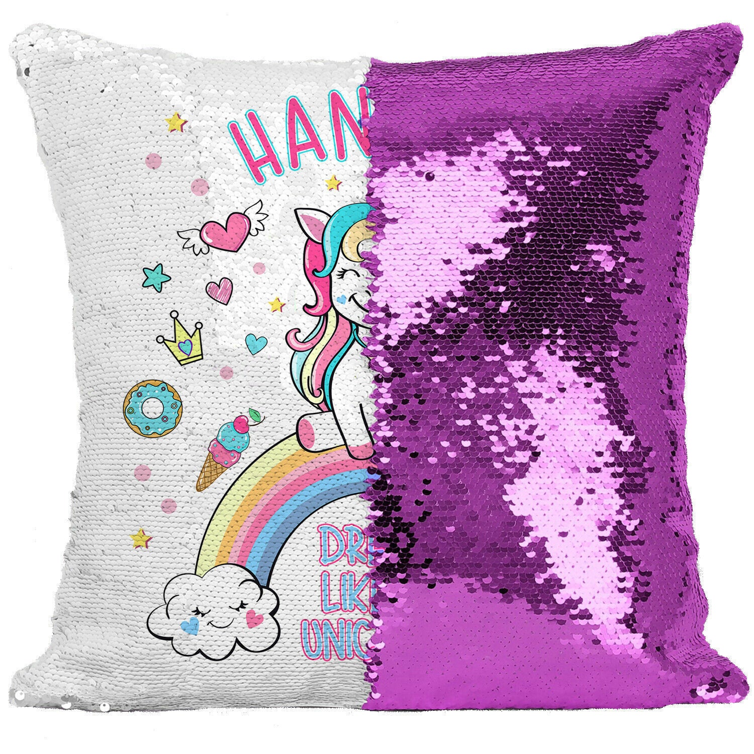 Personalised UNICORN Sequin Pillow