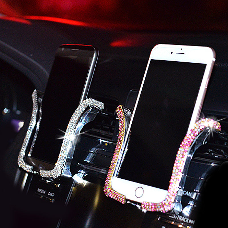 Light Crystal Car Phone Holder
