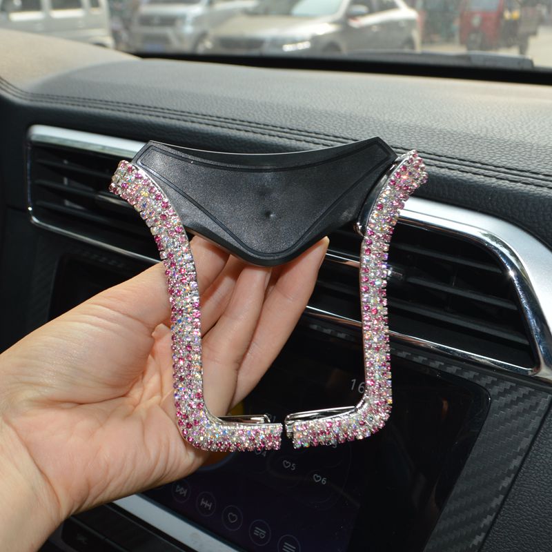 Light Crystal Car Phone Holder
