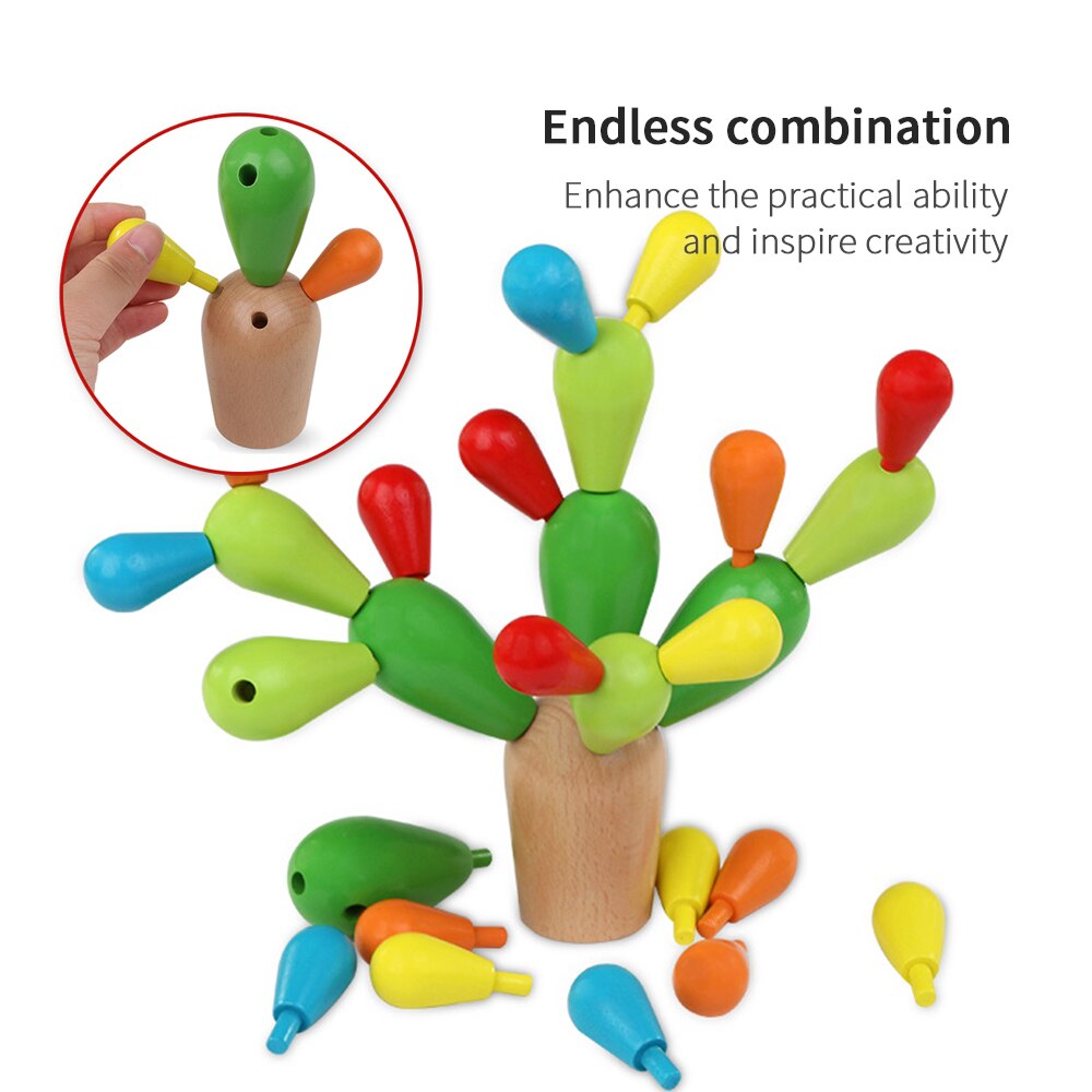Wooden_Cactus Building Toy
