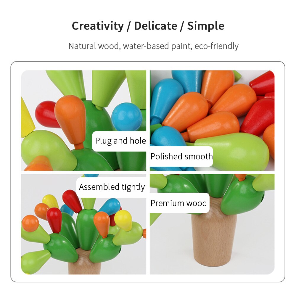 Wooden_Cactus Building Toy