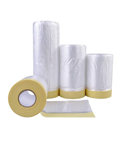 Pre-Taped Plastic Drop Cloth