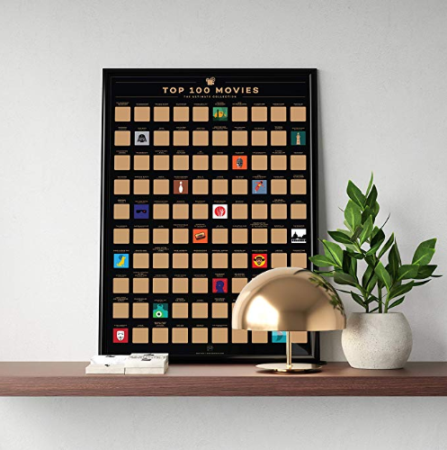 100 Essential Movies Scratch-off Poster