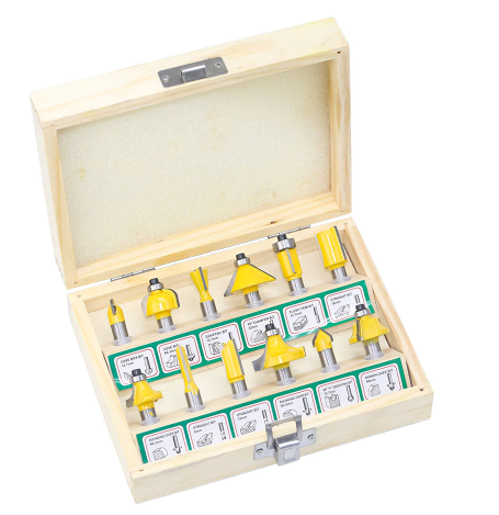 Set Fraises Rainure & Languette + Onglet 45° (1/2")