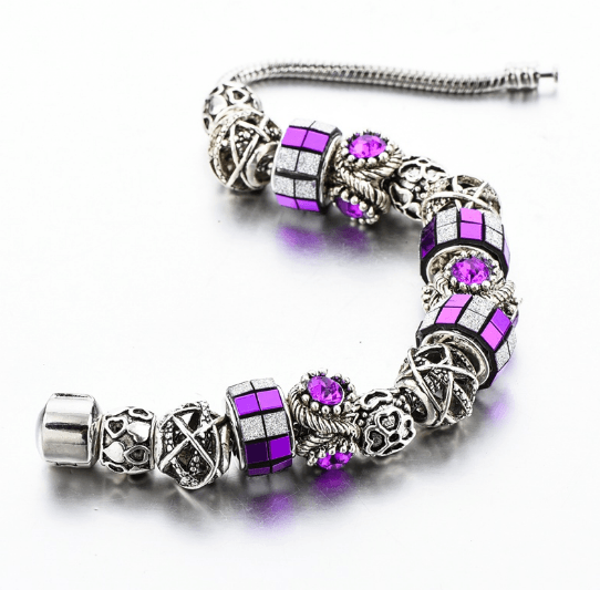 Bracelet Charm Cubic Purple