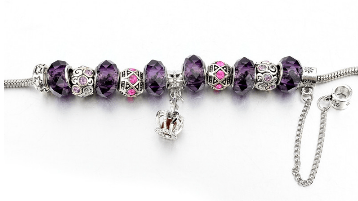 Bracelet Charms Crystal Crown
