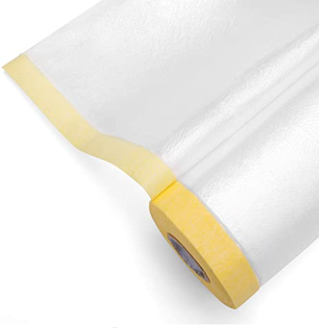 Pre-Taped Plastic Drop Cloth
