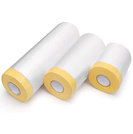 Pre-Taped Plastic Drop Cloth