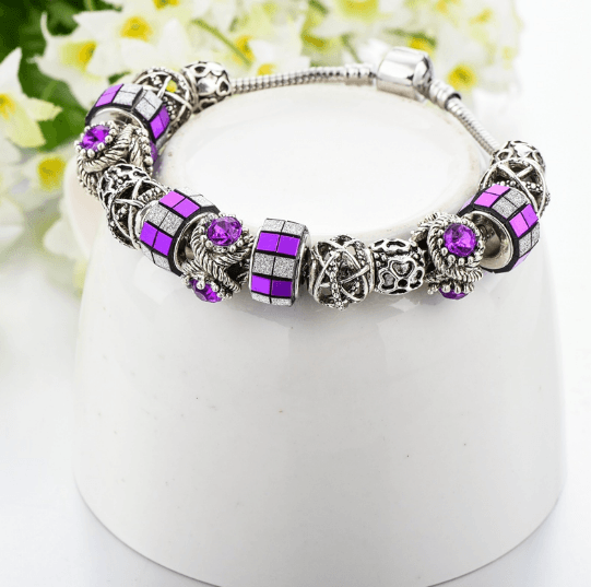 Bracelet Charm Cubic Purple