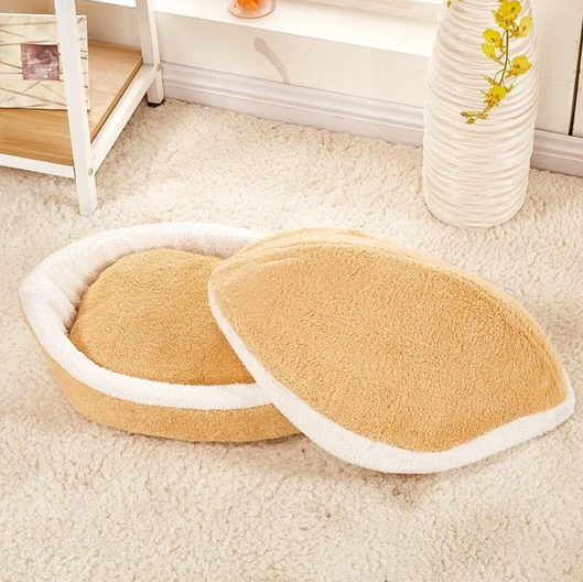 Soft & Cute Hamburger Cats Bed