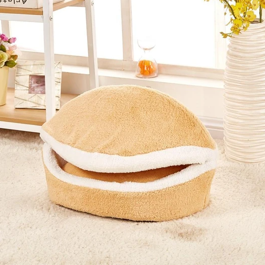 Soft & Cute Hamburger Cats Bed
