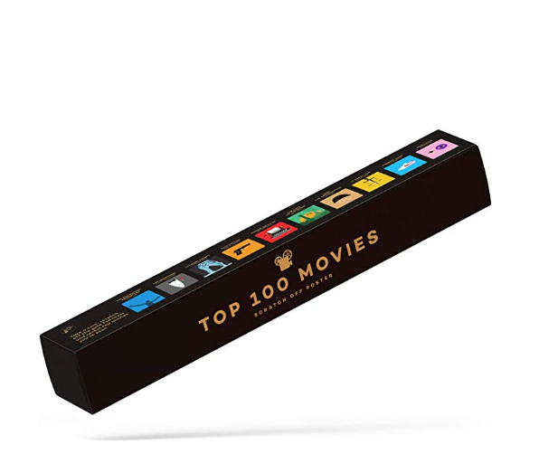 100 Essential Movies Scratch-off Poster