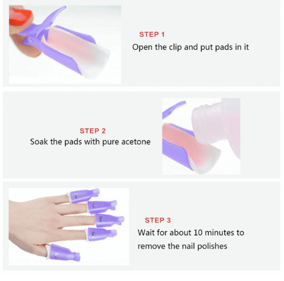 Nail Polish Remover Clips (10 PCS)