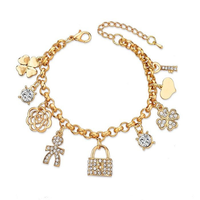 Bracelet Beetle Charms Gold