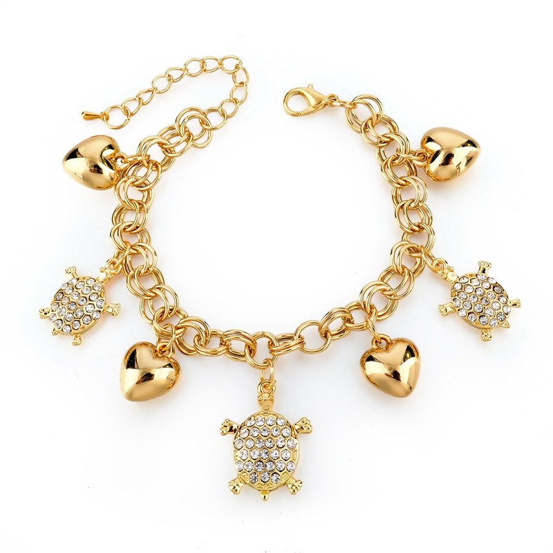 Bracelet Beetle Charms Gold