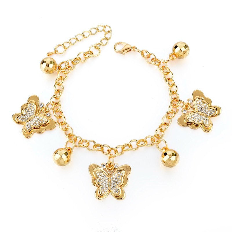 Bracelet Beetle Charms Gold