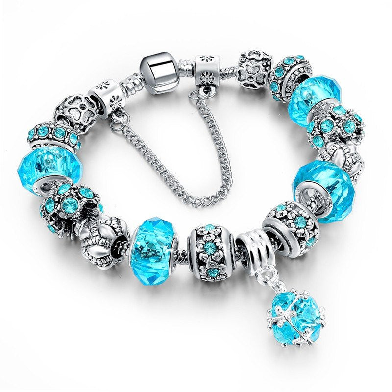 Bracelet crystal Heart Charms