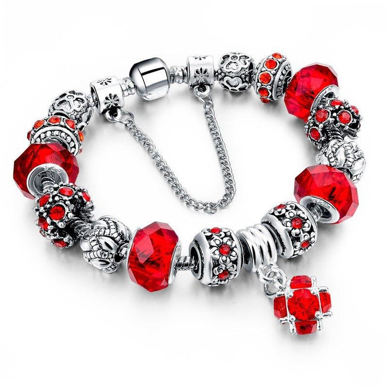 Bracelet crystal Heart Charms