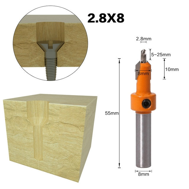 Set Forets Fraisoir Bois & Plastique
