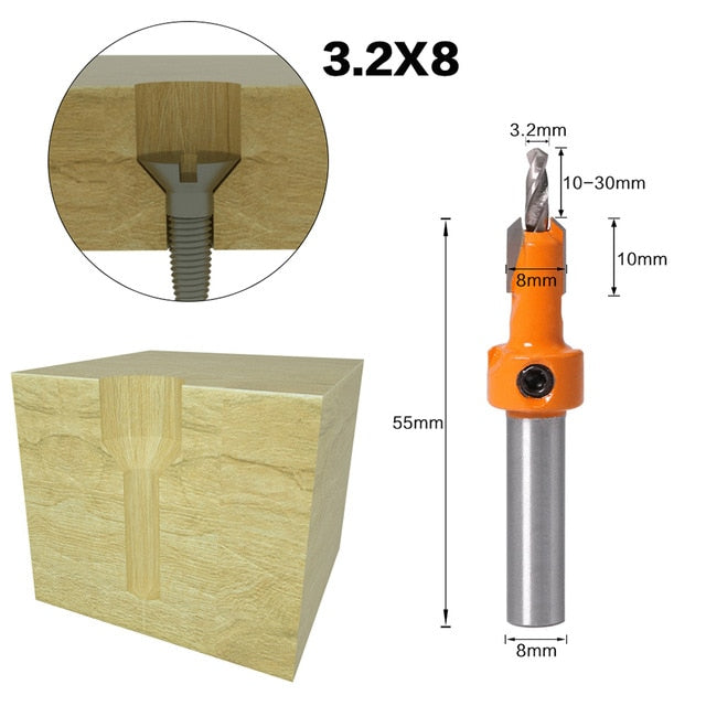 Set Forets Fraisoir Bois & Plastique