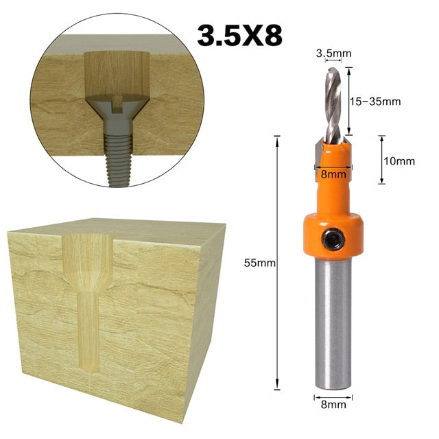 Set Forets Fraisoir Bois & Plastique